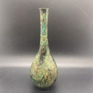 Vintage Patina Bronze Japanese Bud Vase