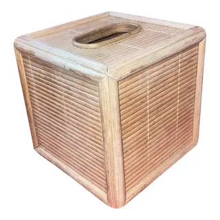 [SOLD] Vintage Pencil Reed Rattan Bamboo Tissue Box Cover » Tookey Buxton