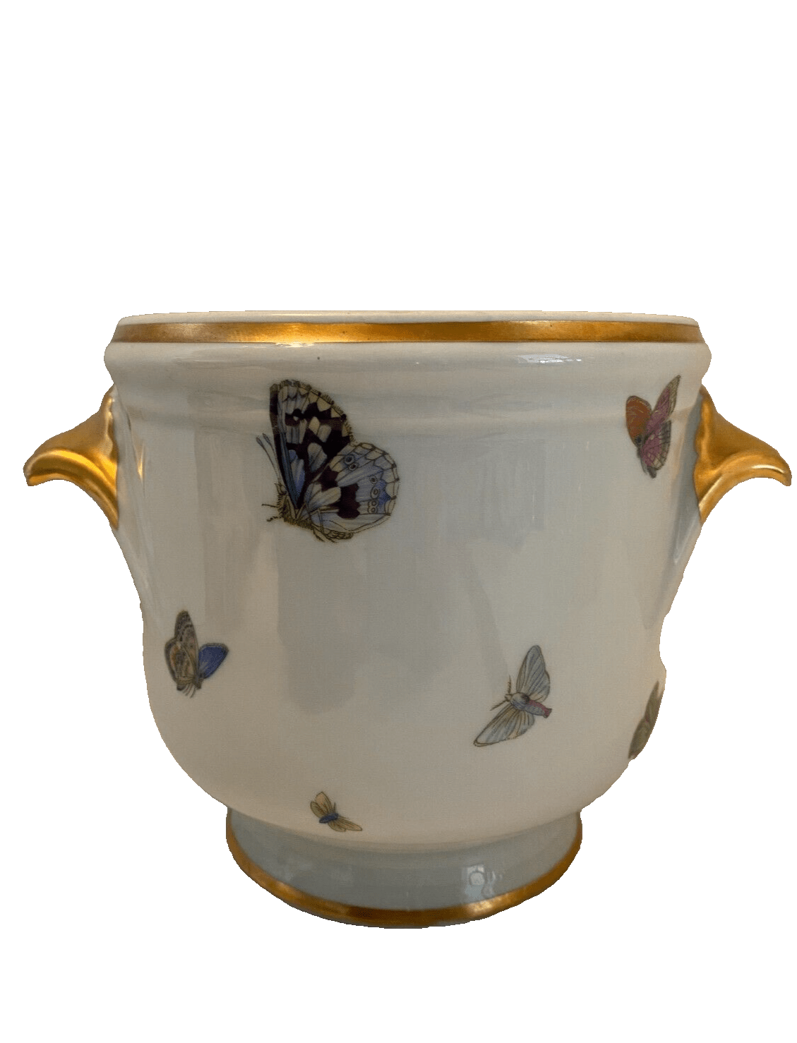 [SOLD] Vintage Limoges Butterfly Porcelain Cachepot » Tookey Buxton