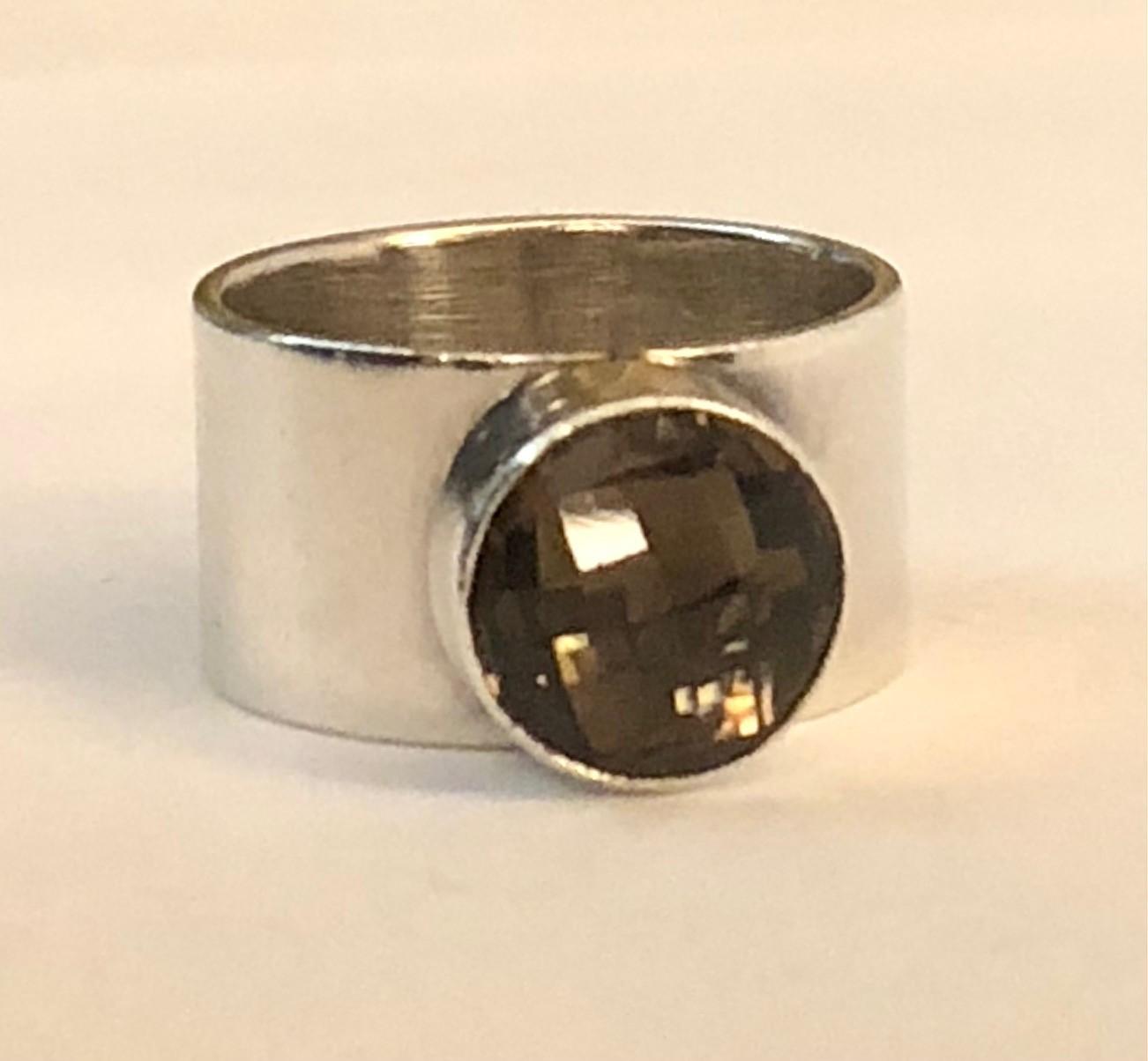Smoky Quartz Modernist Sterling Cocktail Ring » Tookey Buxton Smoky Quartz Modernist Sterling Cocktail Ring » Tookey Buxton