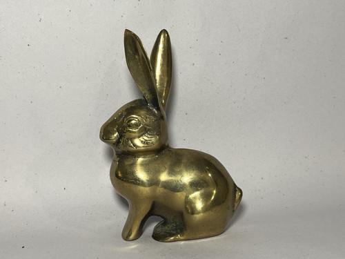 [SOLD] Vintage Solid Brass Bunny Rabbit Figurine » Tookey Buxton