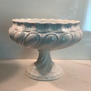 Italian Blanc de Chine Pedestal Planter / Fruit Bowl
