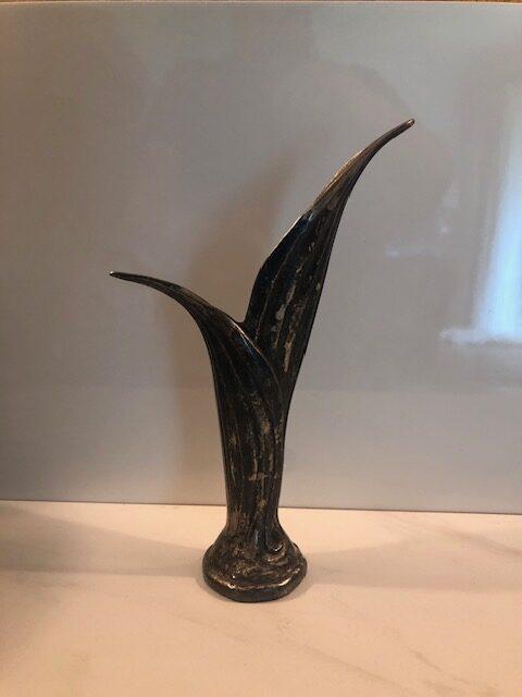 1950s West Germany Lily of the Valley Bronze Bud Vase - Image 2