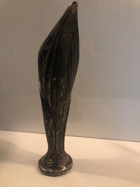 1950s West Germany Lily of the Valley Bronze Bud Vase - Image 4