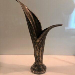 1950s West Germany Lily of the Valley Bronze Bud Vase