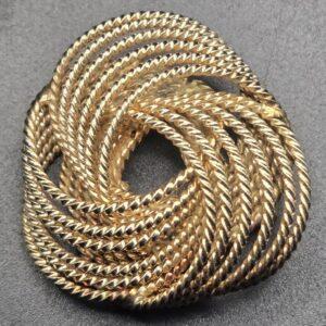 1940s Winard 12K Gold Filled Rope Swirl Brooch Pin