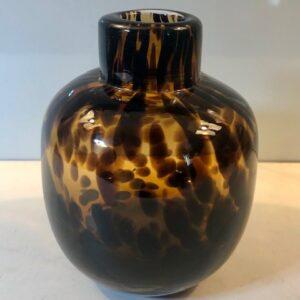 1970s Tortoise Handblown Murano Style Bud Vase